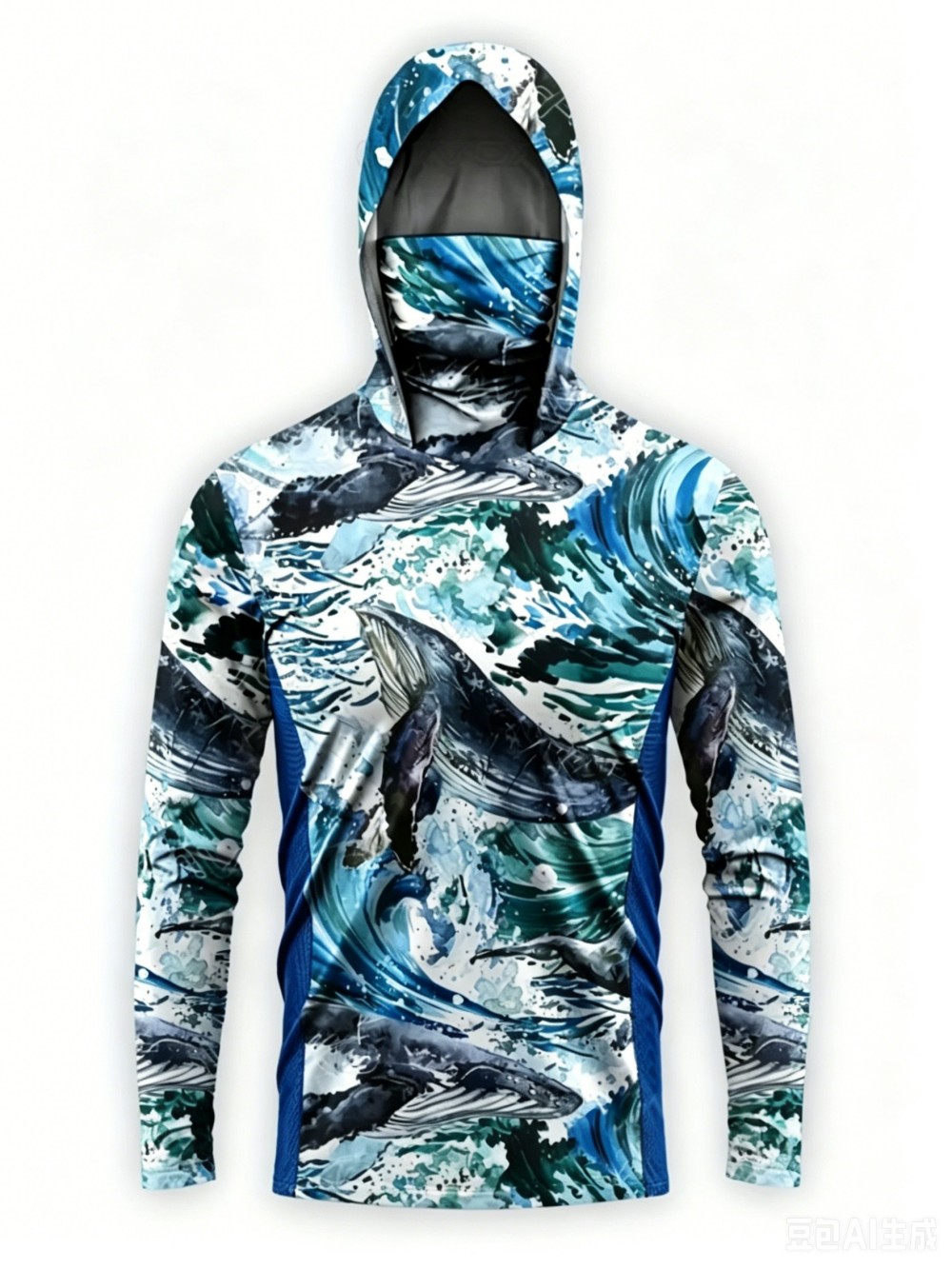 UPF50+ Camo Men Long Sleeve Fi - Fishing Mask Sun Protection 评论和价格