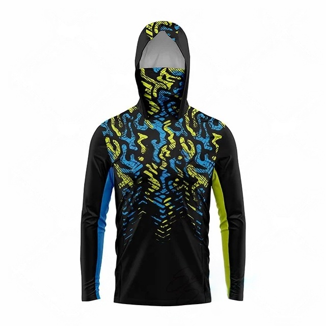 MALFC Fishing Apparel Men Hood - Fishing Shirt Uv Protection 评论和价格